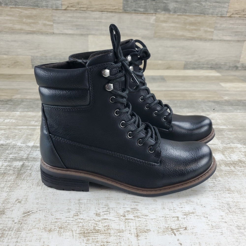 B.O.C Born Concept Cassidy Womens Bootie Sz 8.5 W Black Side Zip Boots